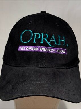Vintage “The Oprah Winfrey Show” Adjustable StrapBack Black Hat Cap Velvet Feel